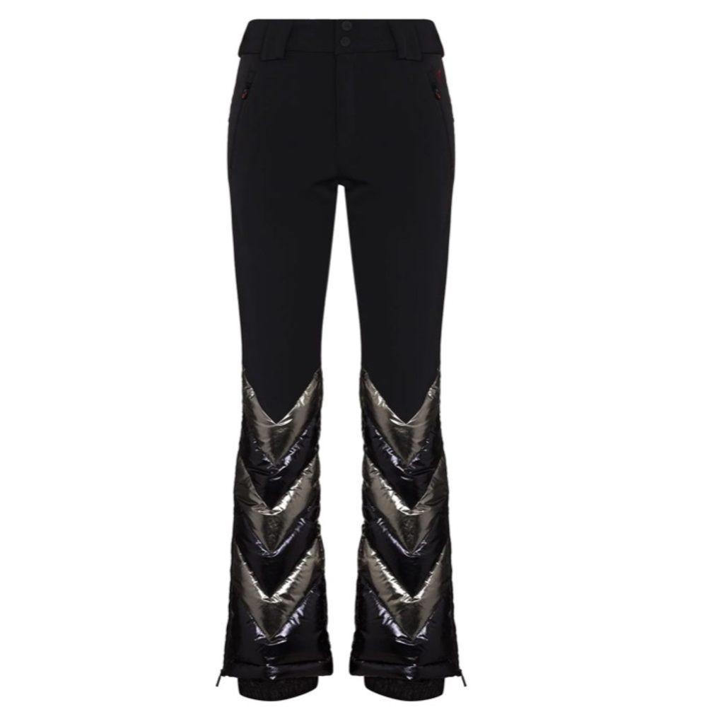 Perfect Moment fly high metallic rip stoop-trimmed high rise flared ski pants - Picture 1 of 16